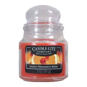 Candle-Lite Sunlit Mandarin Berry Candle Jar Red 3oz